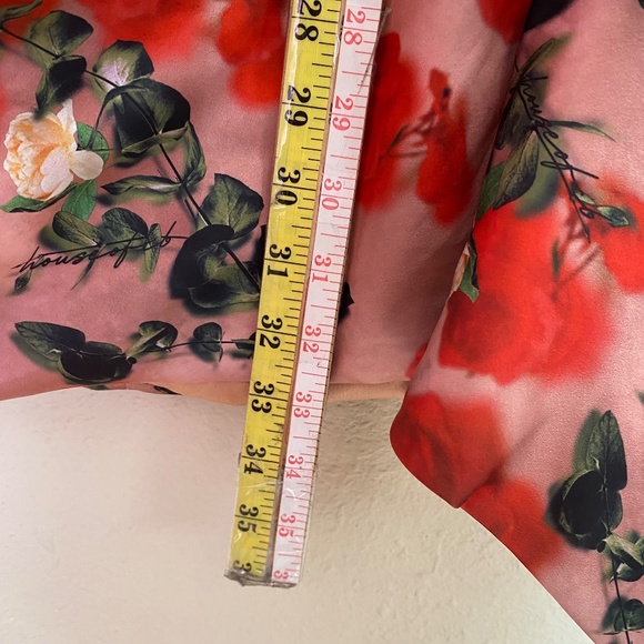 House of CB ‘Toira’ Satin Rose Print draped corset mini dress NWOT size M - Picture 15 of 16